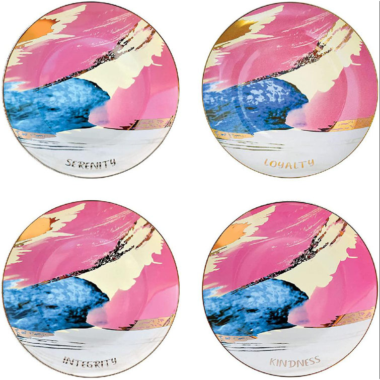 Bampredepos Porcelain Plates - Set Of 4, Durable ...